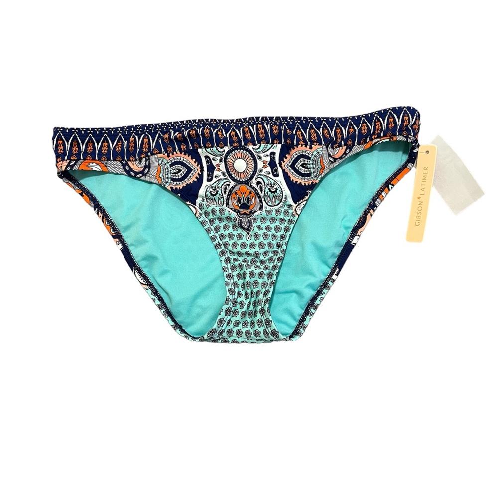 NWT Gibson Latimer Paisley Swim Bikini Bottoms Size Large